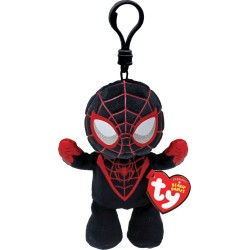 ty Miles Morales Fluffy Beanie Babies Clip 8.5cm 1607-34008 008421340088
